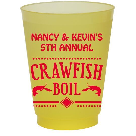 Crawfish Boil Colored Shatterproof Cups